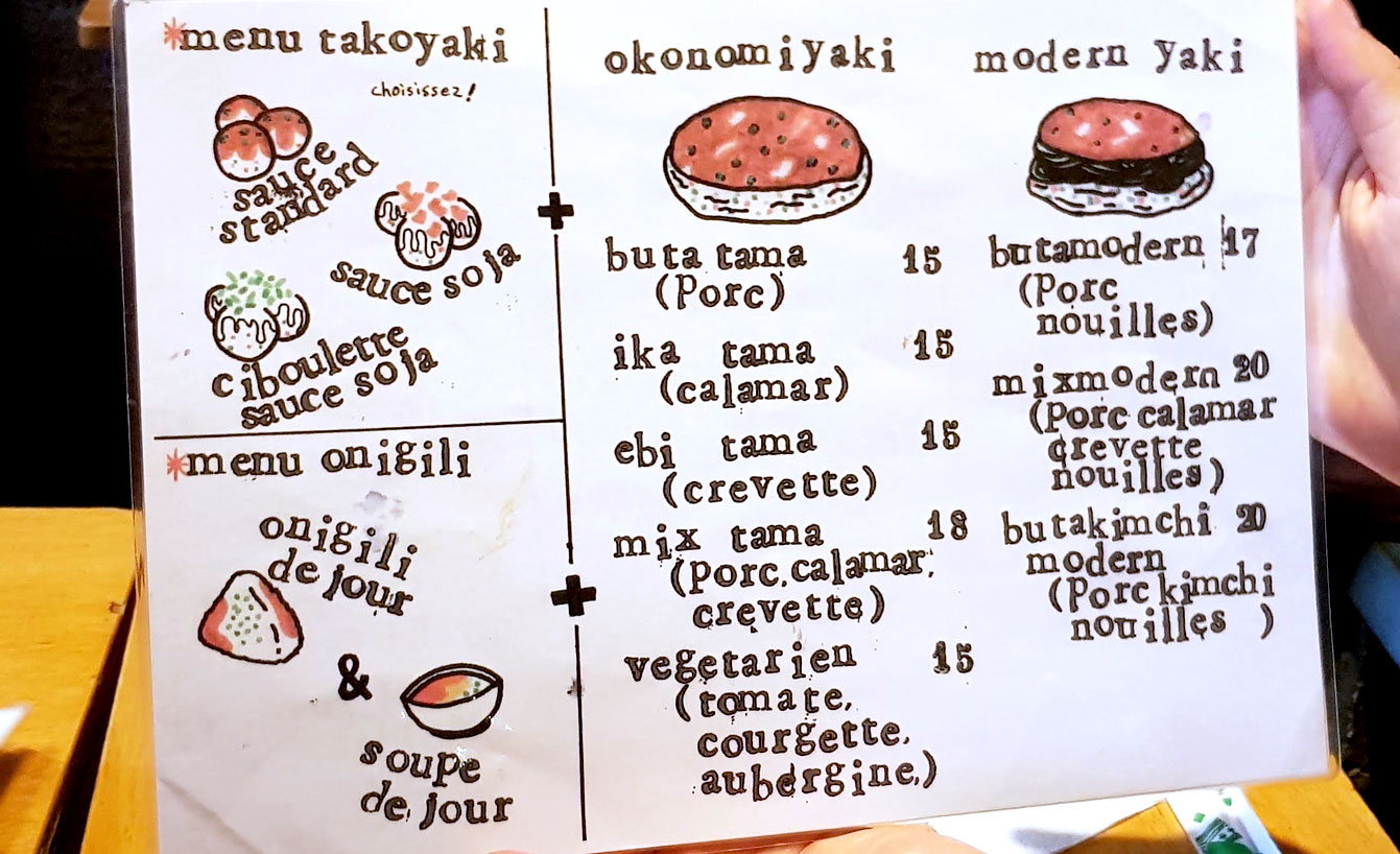 okonomiyaki, resto Happa Tei (Paris 2e)