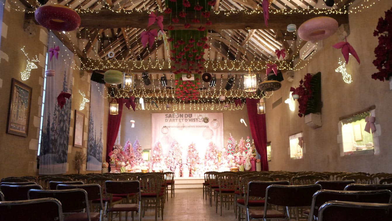 A l'intérieur de l'Orangerie, château de Cheverny, pendant Noel