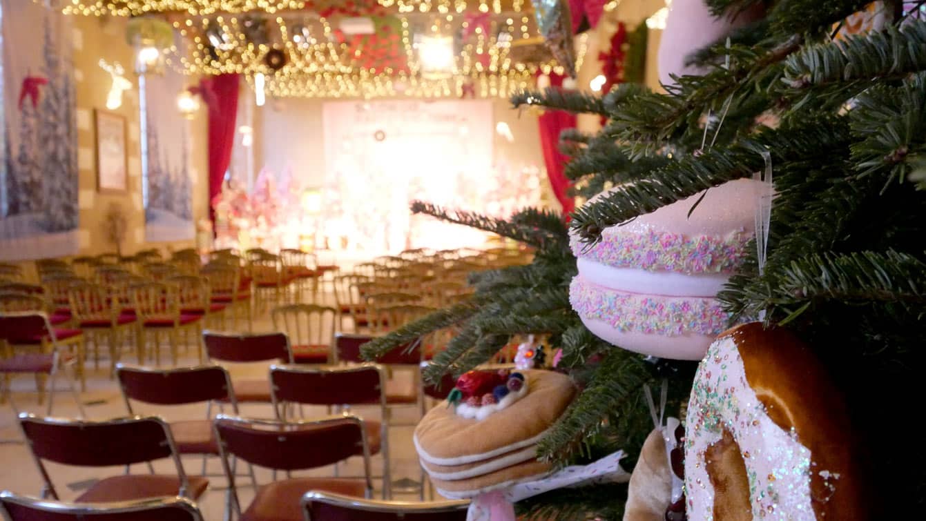 A l'intérieur de l'Orangerie, château de Cheverny, pendant Noel