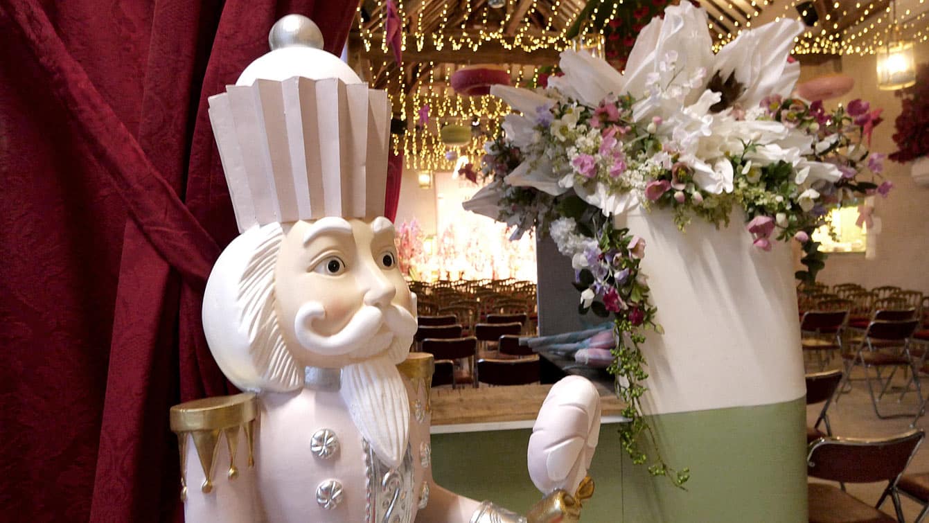 A l'intérieur de l'Orangerie, château de Cheverny, pendant Noel