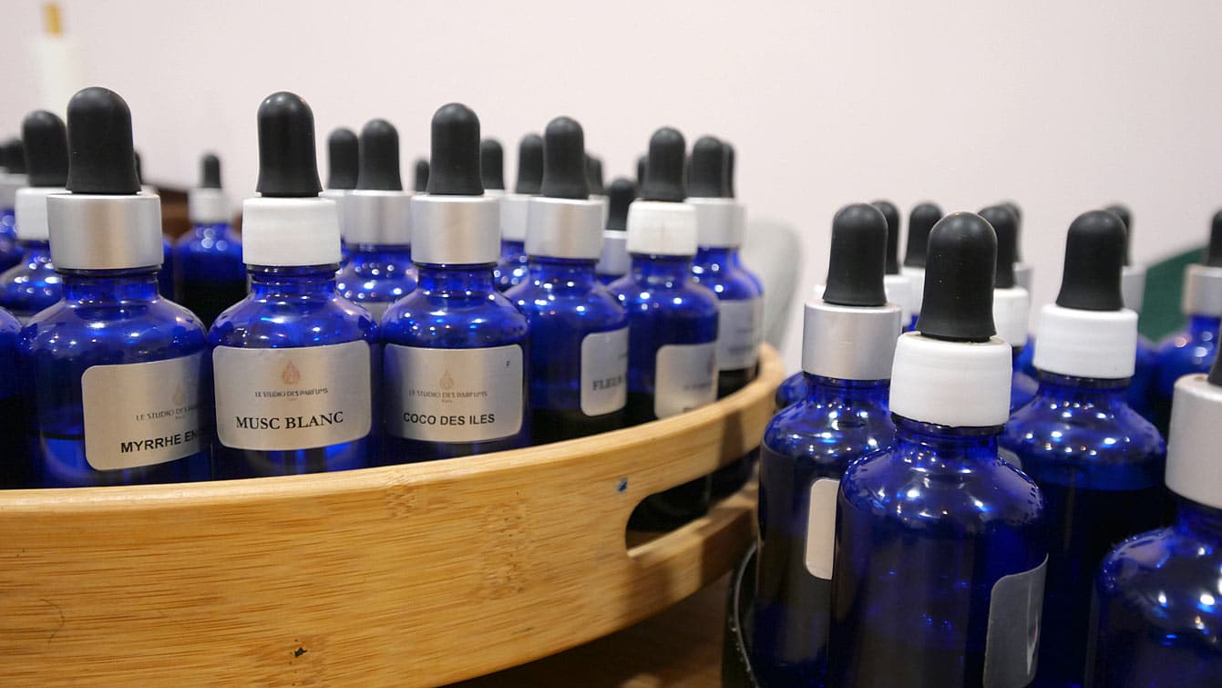 L'atelier Studio des parfumas : orgue de parfums