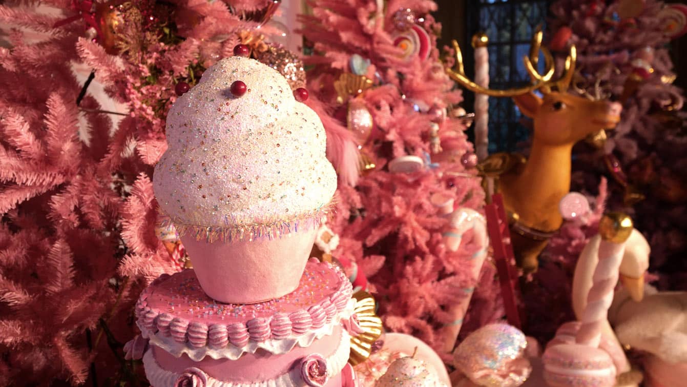 A l'intérieur de l'Orangerie, château de Cheverny, pendant Noel