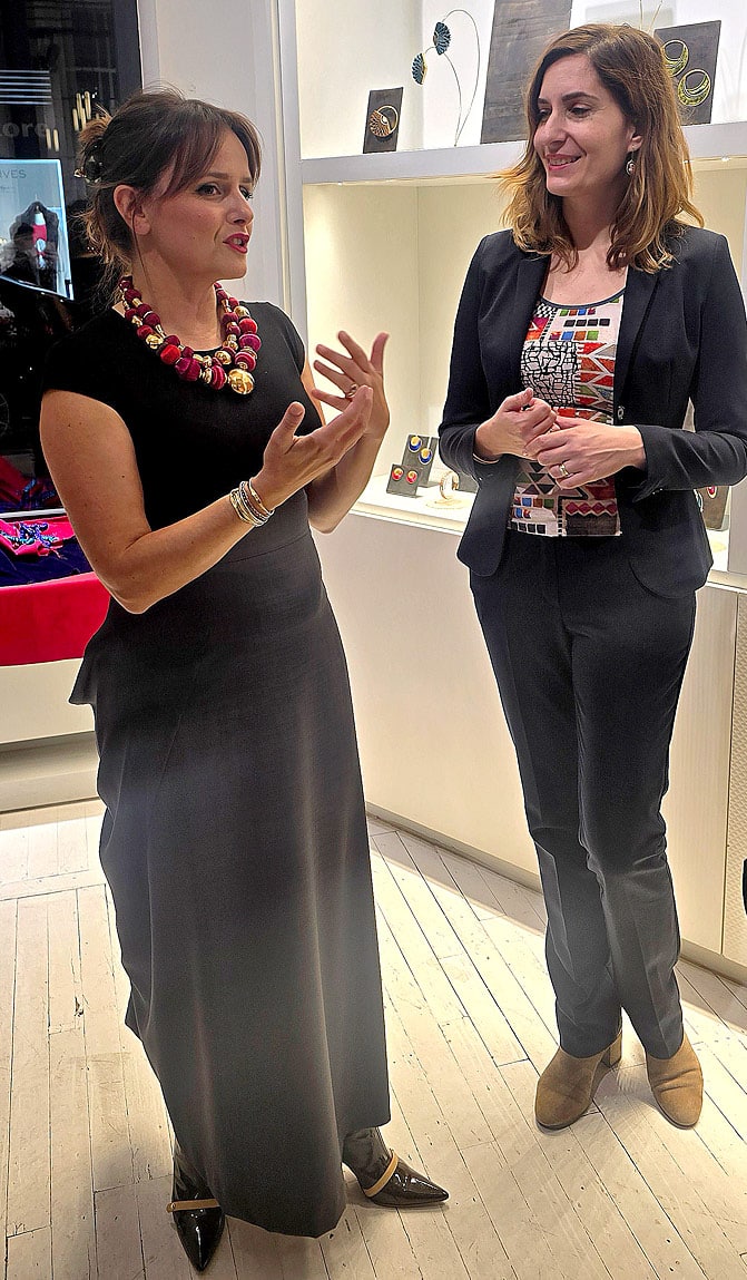 Katerina Makriyianni lors du vernissage - Crédit photo ©Glose