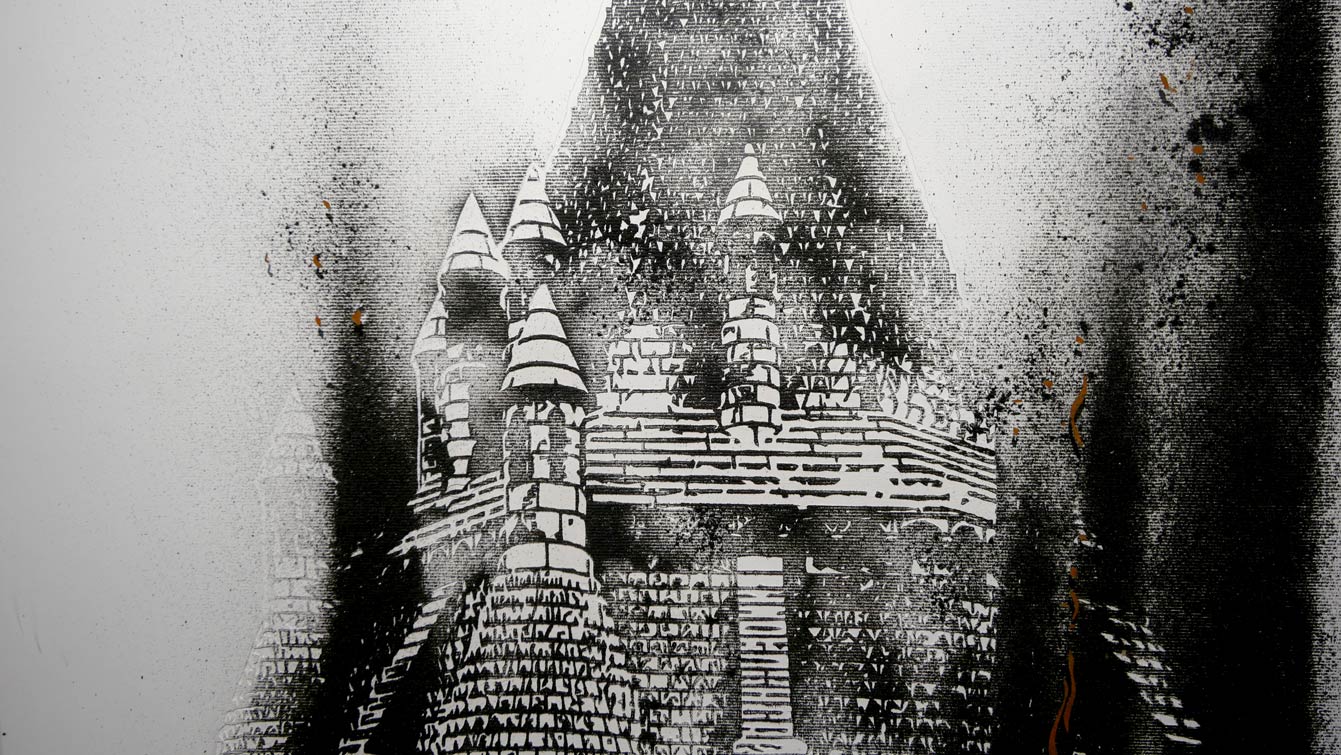 Nicolas Daubanes, Même un paysage tranquille. Panorama, polyptique, 10 œuvres, dimensions variables, 2019-2025