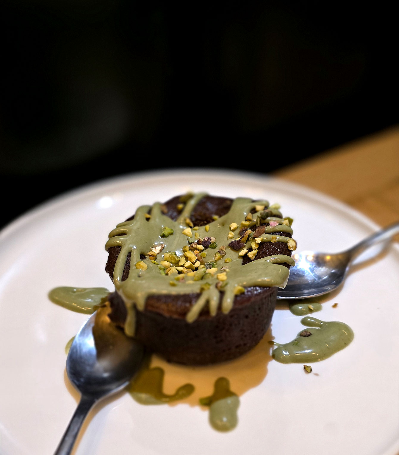 Fondant chocolat-pistache