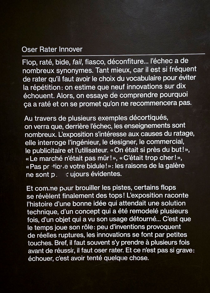 expo "FLOPS ?!" au Musée des Arts et Métiers