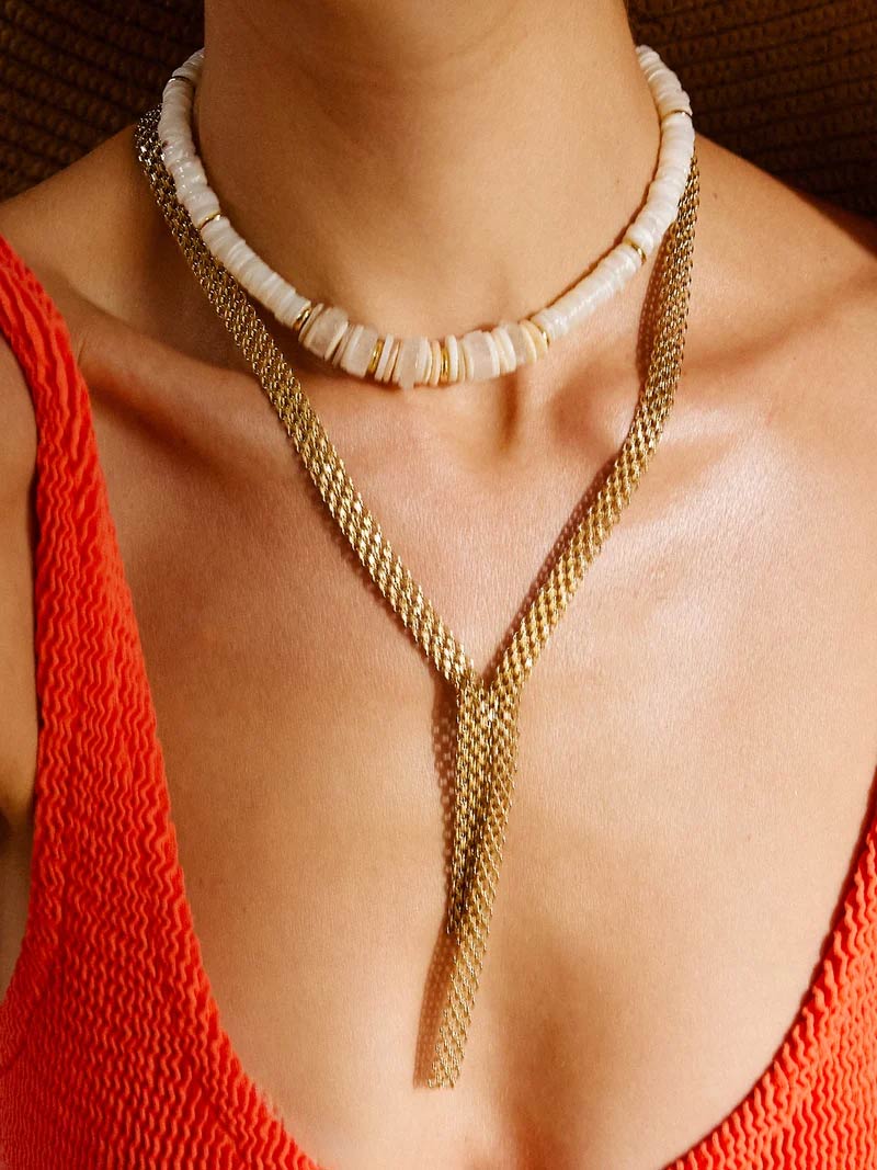 Sautoir Lopigna en acier inoxydable 316L doré de Zag Bijoux