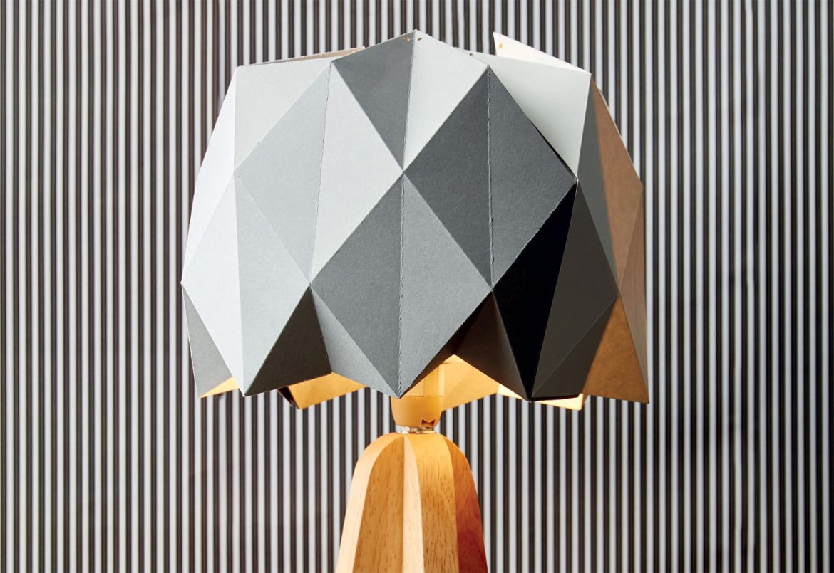 Lot De 3 Abat-jour Décoratifs En Papier Origami - Blanc, Design Moderne