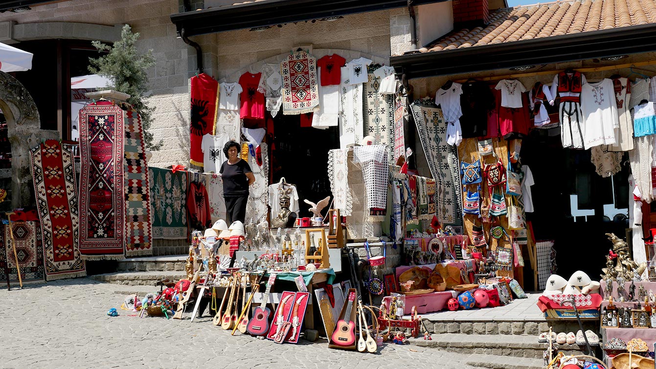 Le bazar traditionnel de Krujë