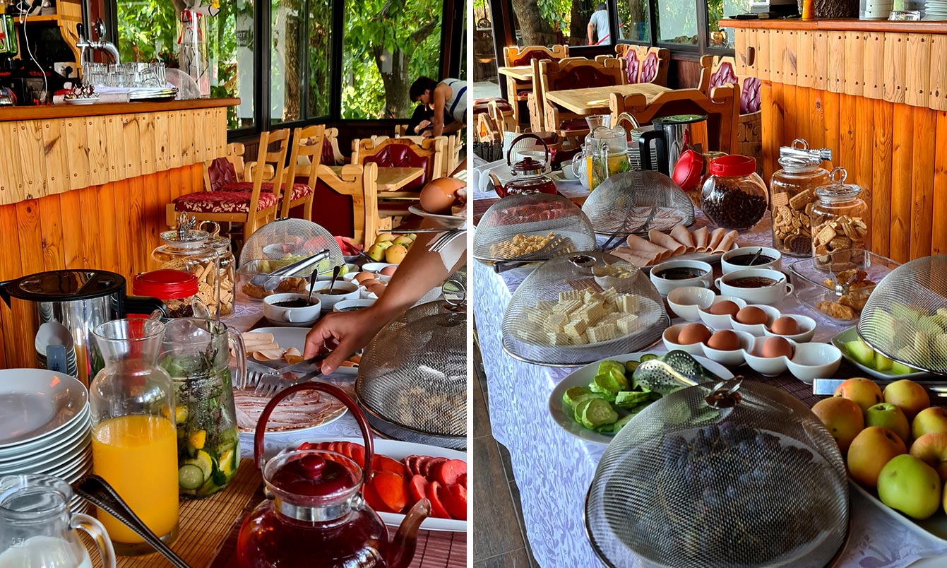 petit dejeuner, Restaurant, hôtel Legjenda, Shkodër