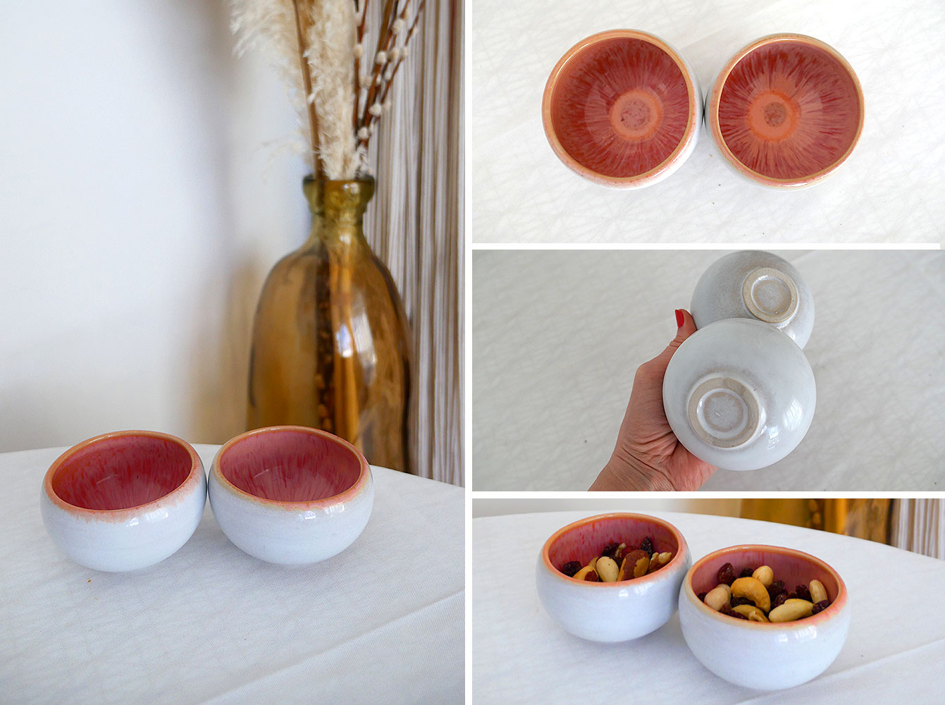 La belle vaisselle colorée en céramique de Céladon : petits bols