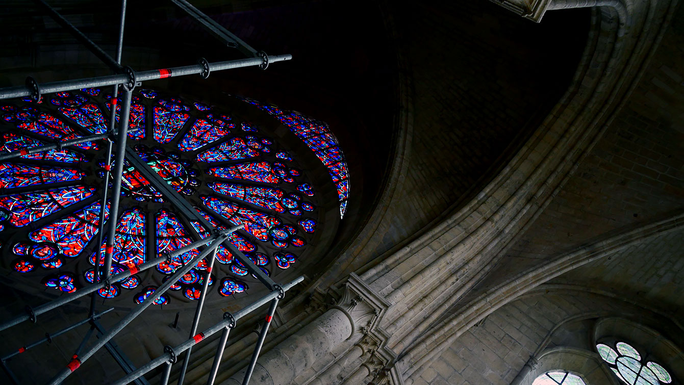 Soissons : la cathédrale Saint-Gervais Saint-Protais : la rose