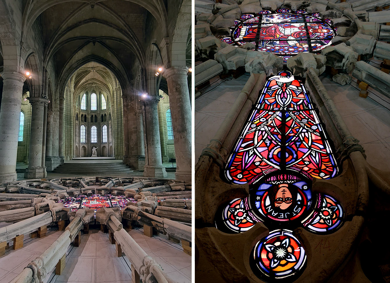 l'Abbaye Saint-Léger : rose de la cathédrale soissons