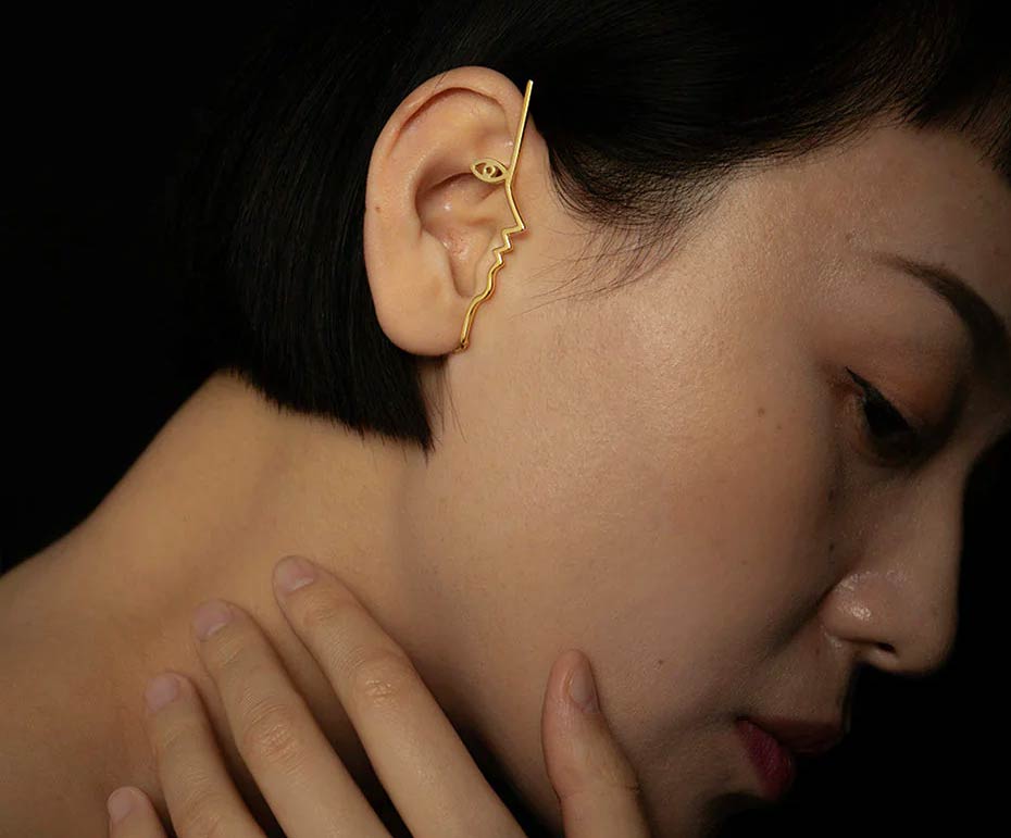 MARA | Ear cuff Dina en vermeil