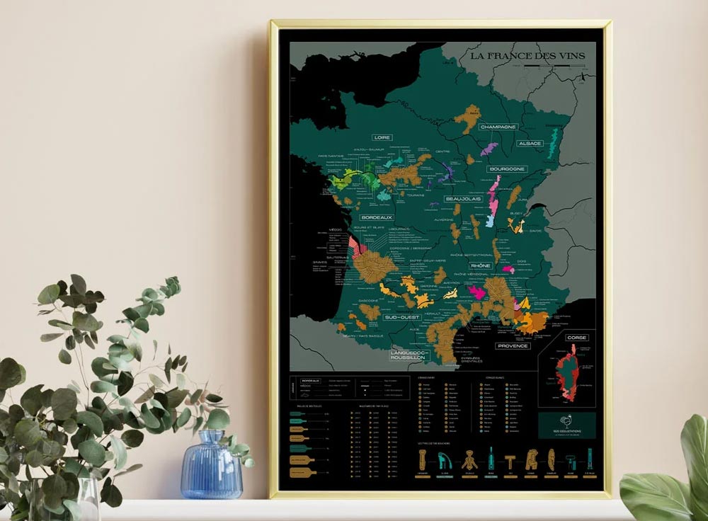 LES RAFFINEURS  | Carte La France des vins à gratter