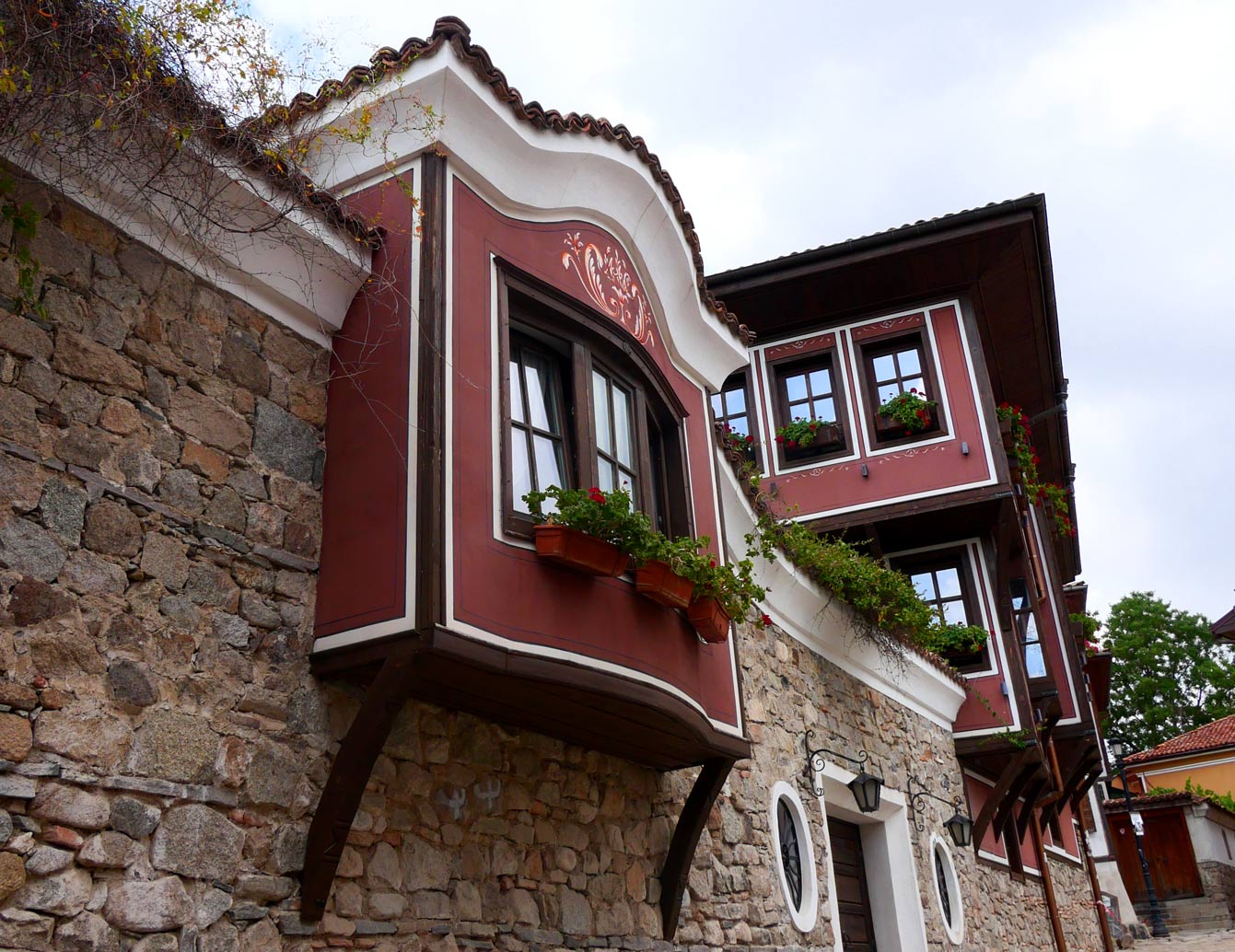 La ville haute à Plovdiv : Les vieilles maisons ottomanes