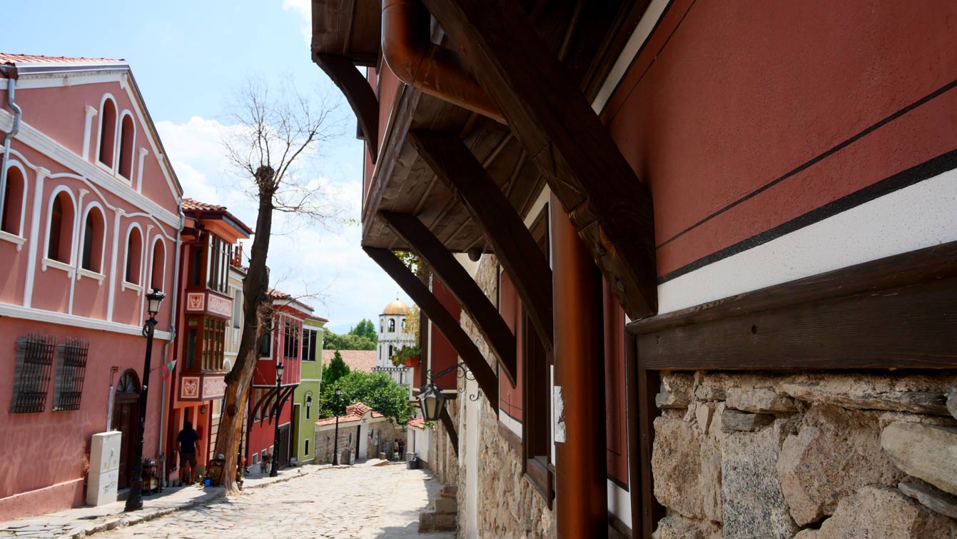 La ville haute à Plovdiv : Les vieilles maisons ottomanes