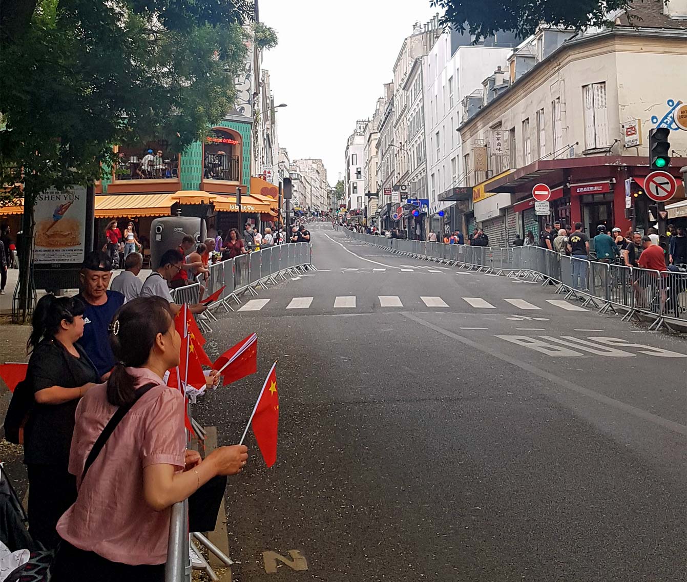 Les Jeux Olympiques de Paris 2024  à Belleville, course cycliste masculine