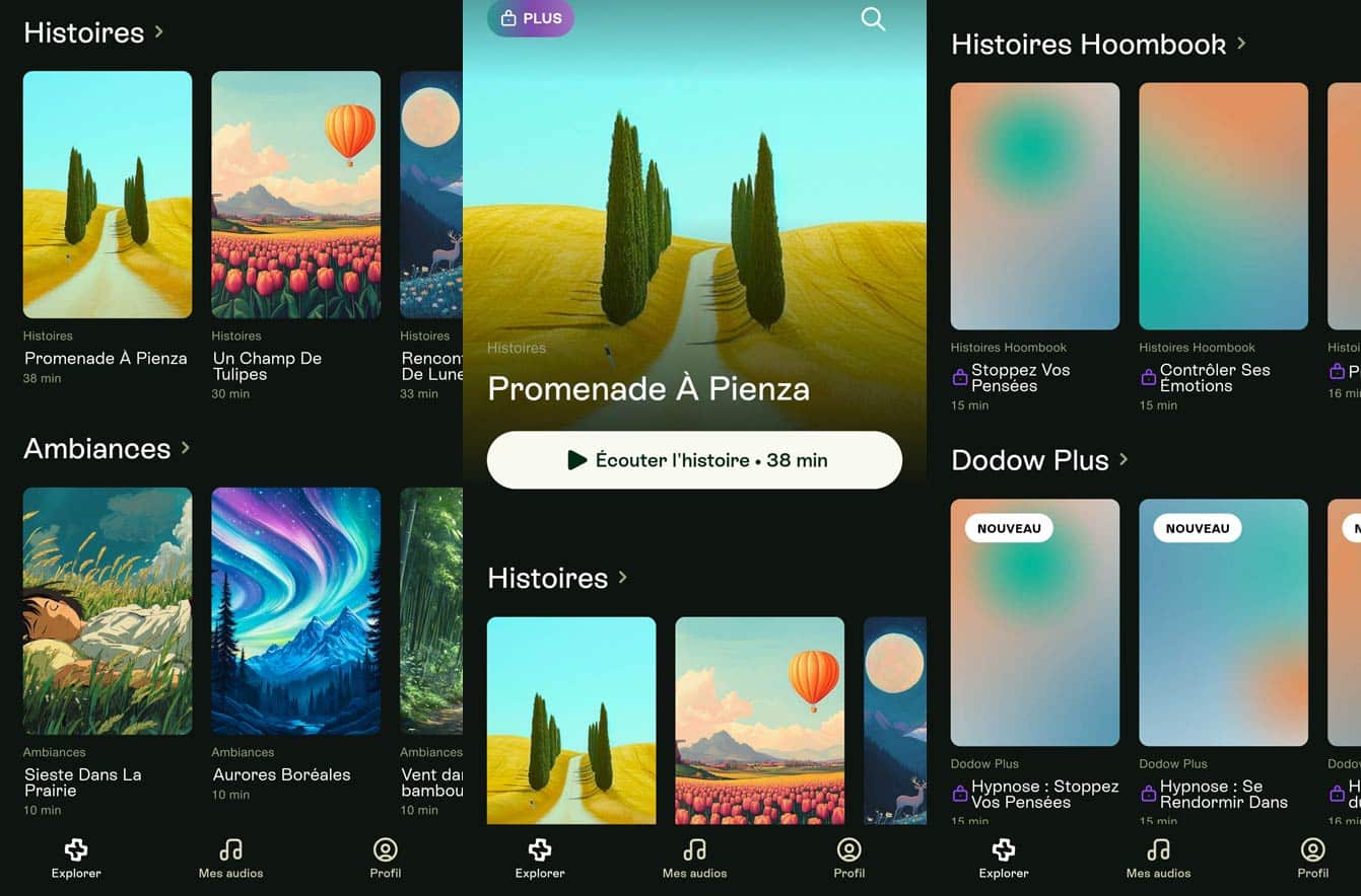 Le catalogue d'histoires et d'ambiances à écouter...