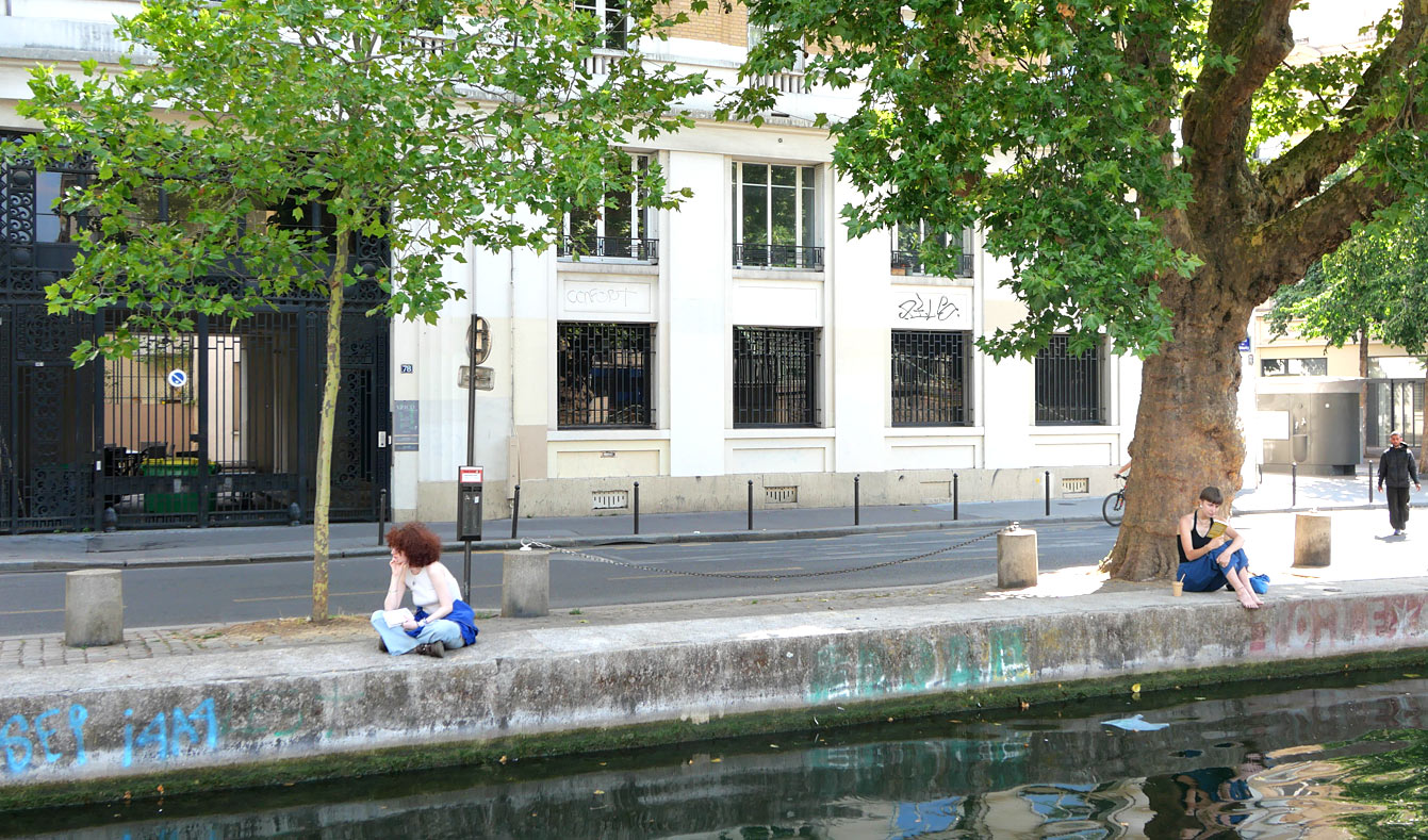 Bords du canal Saint-Martin. 